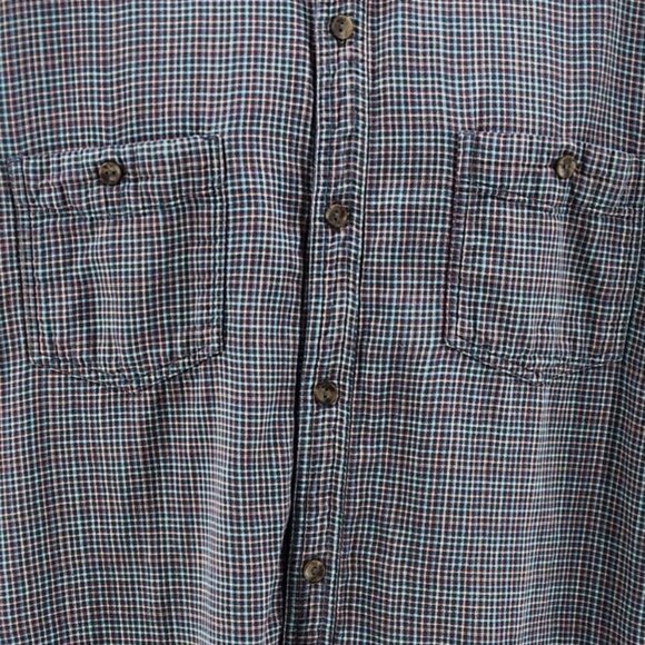 Carbon2Cobalt Mens XL Shirt Double Layer Button Multicolor Check Plaid Preppy - Picture 5 of 9